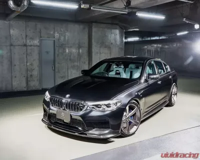 3D Design Pre-LCI Carbon Fiber Front Lip Spoiler BMW M5 F90 Non-LCI Only 2018-2022 - 3101-29011