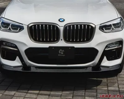 3D Design Carbon Fiber Front Lip Spoiler BMW G01 X3 M-Sport Pre-LCI Only | G01 X3 M40i Pre-LCI Only | G02 X4 M-Sport Pre-LCI 2018-2023 - 3101-30111