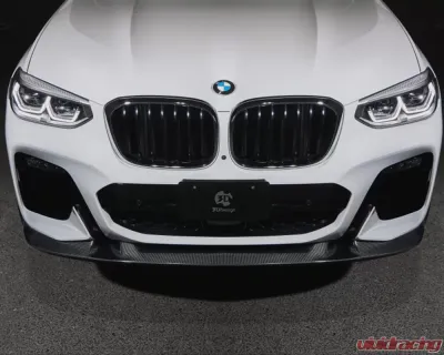 3D Design Carbon Fiber Front Lip Spoiler BMW G01 X3 M-Sport Pre-LCI Only | G01 X3 M40i Pre-LCI Only | G02 X4 M-Sport Pre-LCI 2018-2023 - 3101-30111