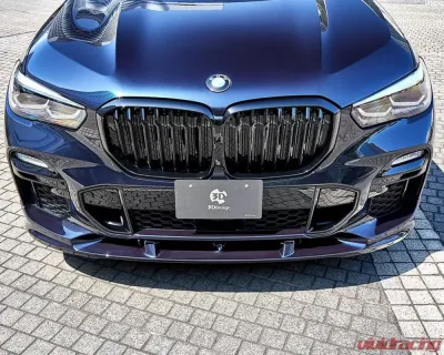 3D Design Carbon Fiber Front Lip Spoiler BMW X5 M 2019-2023 | X5 2020-2023 - 3101-30511
