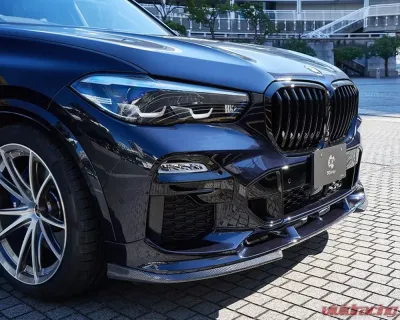 3D Design Carbon Fiber Front Lip Spoiler BMW X5 M 2019-2023 | X5 2020-2023 - 3101-30511