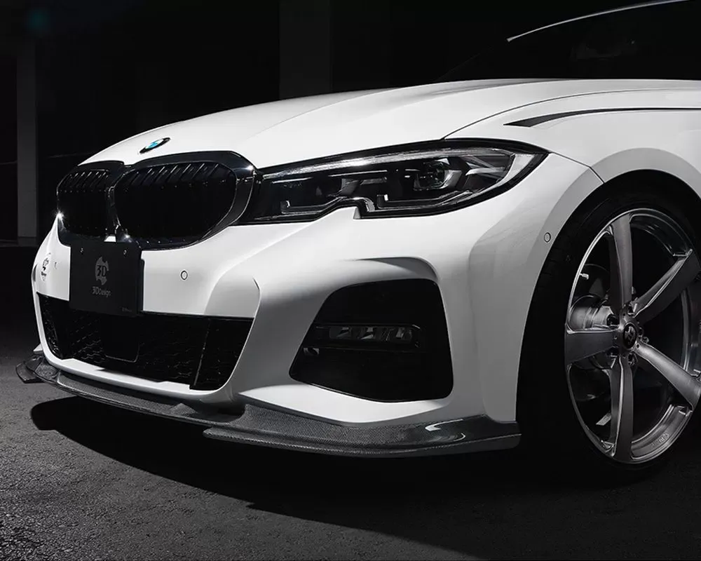 3D Design Carbon Fiber Front Lip Spoiler BMW G20 | G21 3-Series M-Sport - 3101-32021