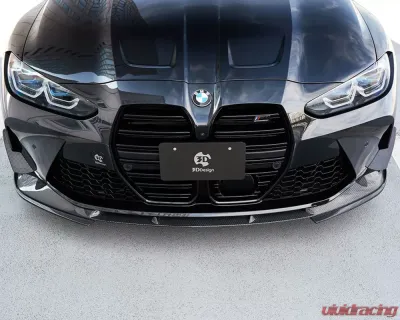 3D Design Carbon Fiber Front Lip Spoiler Set BMW M3 | M4 G80 | G82 2021-2025 - 3101-38222
