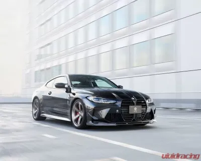 3D Design Carbon Fiber Front Lip Spoiler Set BMW M3 | M4 G80 | G82 2021-2025 - 3101-38222