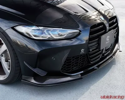3D Design Carbon Fiber Front Lip Spoiler Set BMW M3 | M4 G80 | G82 2021-2025 - 3101-38222