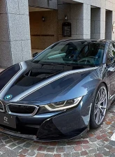 3D Design Carbon Fiber Front Lip Spoiler for BMW i8 2014-2017, Lightweight Prepreg Construction                                     - 3101-51211 - Image 4
