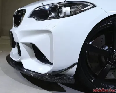 3D Design Carbon Fiber Bumper Canards Set BMW F87 M2 2015-2018 - 3102-28711