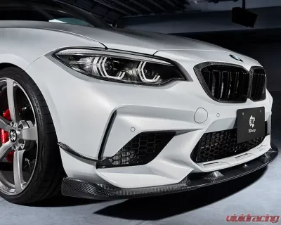 3D Design Carbon Fiber Bumper Canards Set BMW F87 M2 Competition 2019-2021 - 3102-28721