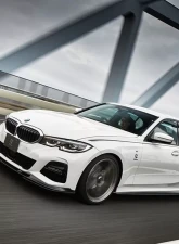 3D Design Carbon Fiber Under Splitter Set BMW G20 | G21 3-Series M-Sport 2019-2023                                     - 3102-32011 - Image 4