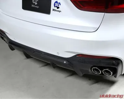 3D Design Carbon Fiber Rear Diffuser BMW F16 X6 M-Sport 2015-2018 - 3108-21611