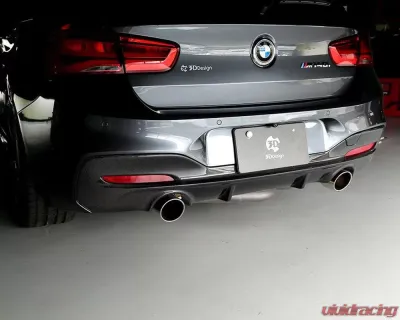 3D Design Carbon Fiber Rear Diffuser BMW F20 1-Series LCI M-Sport 2012-2018 - 3108-22021