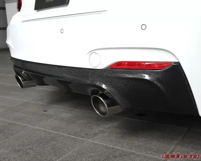 3D Design 2-Tip Exhausts Carbon Fiber Rear Diffuser BMW F22 2-Series M-Sport 2014-2018 - 3108-22211