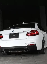 3D Design 2-Tip Exhausts Carbon Fiber Rear Diffuser BMW F22 2-Series M-Sport 2014-2018                                     - 3108-22211 - Image 9