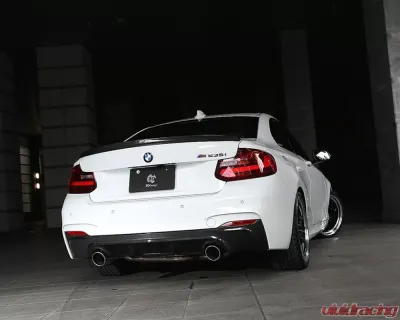 3D Design 2-Tip Exhausts Carbon Fiber Rear Diffuser BMW F22 2-Series M-Sport 2014-2018 - 3108-22211