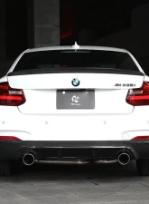 3D Design 2-Tip Exhausts Carbon Fiber Rear Diffuser BMW F22 2-Series M-Sport 2014-2018                                     - 3108-22211 - Image 10