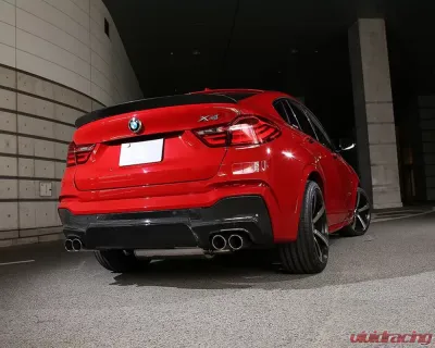 3D Design 4-Tip Exhausts Carbon Fiber Rear Diffuser BMW F26 X4 M-Sport 2013-2018 - 3108-22621