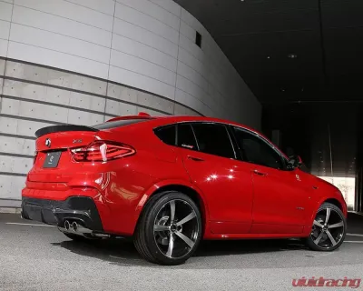 3D Design 4-Tip Exhausts Carbon Fiber Rear Diffuser BMW F26 X4 M-Sport 2013-2018 - 3108-22621