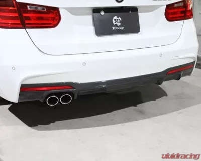 3D Design 2-Tip Exhausts Carbon Fiber Rear Diffuser - 3108-23011