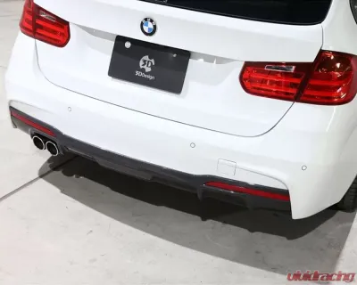 3D Design 2-Tip Exhausts Carbon Fiber Rear Diffuser - 3108-23011