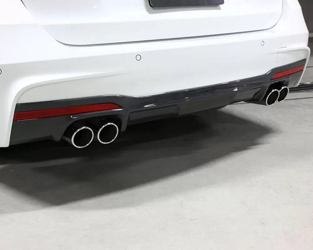 3D Design Carbon Fiber Rear Diffuser (for 4-Tip Exhaust) BMW F30 | F31 3-Series M-Sport - 3108-23041