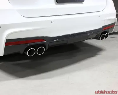 3D Design 4-Tip Exhausts Carbon Fiber Rear Diffuser - 3108-23041