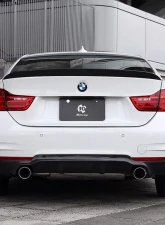 3D Design 2-Tip Exhausts Carbon Fiber Rear Diffuser BMW F32 | F36 4-Series M-Sport 2016-2019                                     - 3108-23231 - Image 3