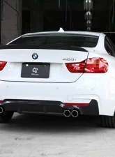 3D Design 4-Tip Exhausts Carbon Fiber Rear Diffuser BMW F32 | F36 4-series M-Sport 420i | 428i 2016-2019                                     - 3108-23241 - Image 4