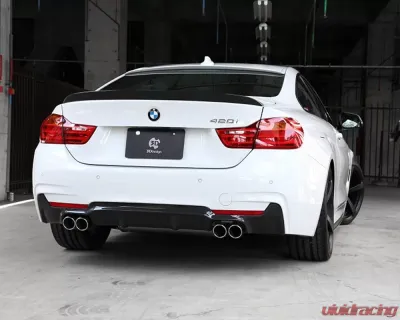3D Design 4-Tip Exhausts Carbon Fiber Rear Diffuser BMW F32 | F36 4-series M-Sport 420i | 428i 2016-2019 - 3108-23241