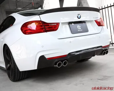 3D Design 4-Tip Exhausts Carbon Fiber Rear Diffuser BMW F32 | F36 4-series M-Sport 420i | 428i 2016-2019 - 3108-23241
