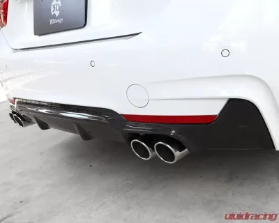 3D Design 4-Tip Exhausts Carbon Fiber Rear Diffuser BMW F32 | F36 4-series M-Sport 420i | 428i 2016-2019 - 3108-23241
