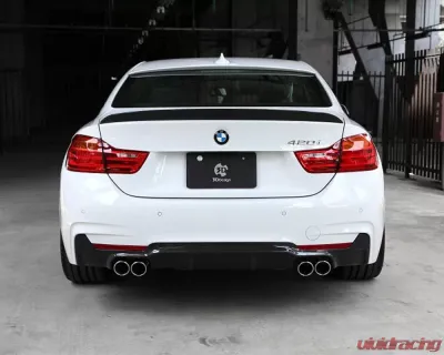 3D Design 4-Tip Exhausts Carbon Fiber Rear Diffuser BMW F32 | F36 4-series M-Sport 420i | 428i 2016-2019 - 3108-23241