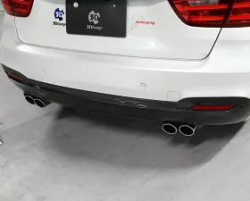 3D Design 4-Tip Exhausts Carbon Fiber Rear Diffuser