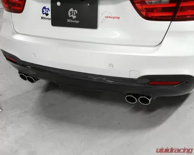 3D Design 4-Tip Exhausts Carbon Fiber Rear Diffuser - 3108-23431