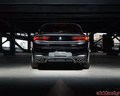 3D Design Carbon Fiber Rear Diffuser Quad Set BMW F39 X2 M-Sport 2018-2023 - 3108-23911