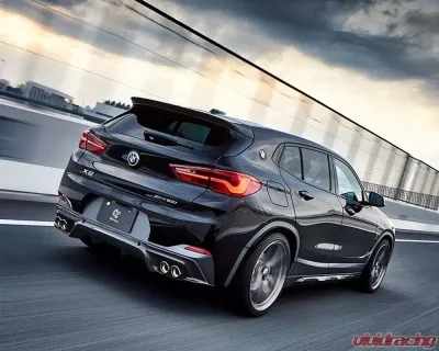 3D Design Carbon Fiber Rear Diffuser Quad Set BMW F39 X2 M-Sport 2018-2023 - 3108-23911