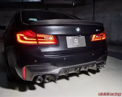 3D Design Carbon Fiber Rear Diffuser Quad Set BMW F90 M5 2018-2023 - 3108-29021