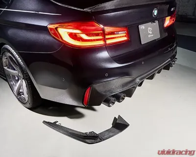 3D Design Carbon Fiber Rear Diffuser Quad Set BMW F90 M5 2018-2023 - 3108-29021