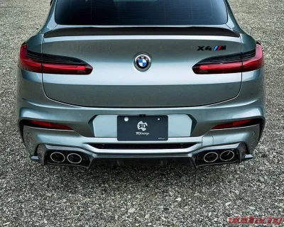 3D Design Carbon Fiber Rear Diffuser BMW F98 X4M Pre-LCI Only 2019-2025 - 3108-29811
