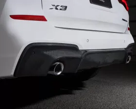 3D Design Carbon Fiber Rear Diffuser (2-Tip Exhausts) BMW G01 X3 M-Sport