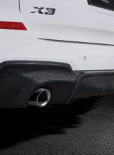 3D Design 2-Tip Exhausts Carbon Fiber Rear Diffuser BMW G01 X3 M-Sport 2019-2023                                     - 3108-30111 - Image 5