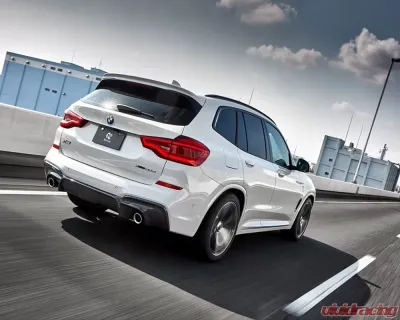 3D Design 2-Tip Exhausts Carbon Fiber Rear Diffuser BMW G01 X3 M-Sport 2019-2023 - 3108-30111