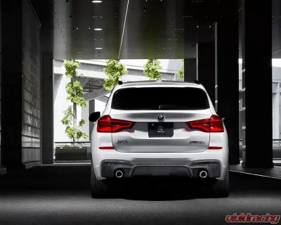 3D Design 2-Tip Exhausts Carbon Fiber Rear Diffuser BMW G01 X3 M-Sport 2019-2023 - 3108-30111