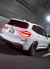 3D Design 2-Tip Exhausts Carbon Fiber Rear Diffuser BMW G01 X3 M-Sport 2019-2023                                     - 3108-30111 - Image 5