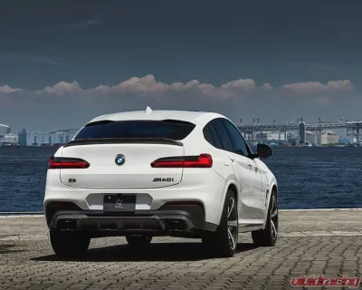 3D Design 4-Tip Exhausts Carbon Fiber Rear Diffuser BMW G02 X4 M40i 2019-2022 - 3108-30211