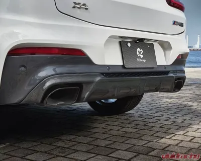 3D Design 4-Tip Exhausts Carbon Fiber Rear Diffuser BMW G02 X4 M40i 2019-2022 - 3108-30211