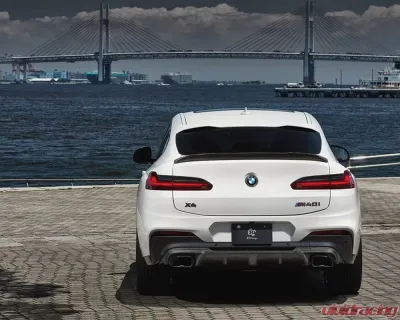 3D Design 4-Tip Exhausts Carbon Fiber Rear Diffuser BMW G02 X4 M40i 2019-2022 - 3108-30211