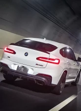 3D Design 4-Tip Exhausts Carbon Fiber Rear Diffuser BMW G02 X4 M40i 2019-2022                                     - 3108-30211 - Image 10