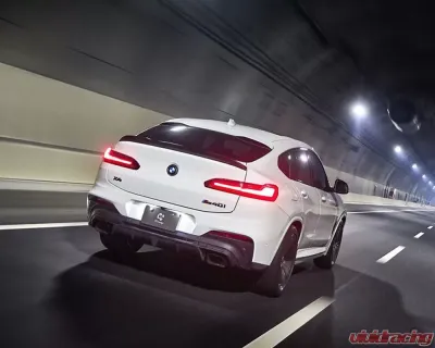 3D Design 4-Tip Exhausts Carbon Fiber Rear Diffuser BMW G02 X4 M40i 2019-2022 - 3108-30211