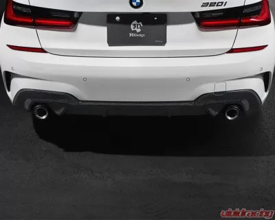 3D Design Carbon Fiber Rear Diffuser BMW G20 3-Series M-Sport 2019-2023 - 3108-32011
