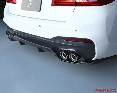 3D Design Type 1 Carbon Fiber Rear Diffuser BMW G30 5-Series M-Sport 2017-2023 - 3108-33012